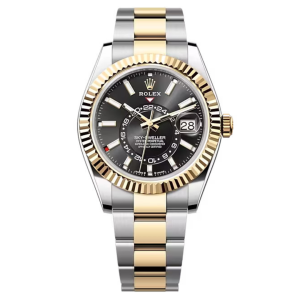 Đồng Hồ Rolex Sky-Dweller 42mm 336933-0003 Mặt Số Màu Đen Sáng Dây Đeo Oyster