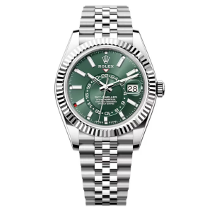 Đồng Hồ Rolex Sky-Dweller 42mm 336934-0002 Mặt Số Màu Xanh Bạc Hà Dây Đeo Jubilee