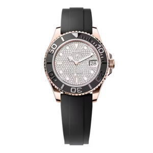 Đồng Hồ Rolex Yacht Master 37mm 268655-0013 Mặt Số Dát Kim Cương Dây Đeo Oysterflex