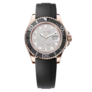 Đồng Hồ Rolex Yacht Master 40mm 126655-0005 Mặt Số Dát Kim Cương Dây Đeo Oysterflex Vàng Hồng