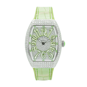 Đồng Hồ Franck Muller V32 Steel Full Diamonds 32mm - V32 QZ D CD