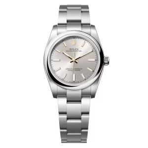 Đồng Hồ Rolex Oyster Perpetual 34mm 124200-0001 Mặt Số Màu Bạc Dây Đeo Oyster