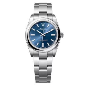 Đồng Hồ Rolex Oyster Perpetual 34mm 124200-0003 Mặt Số Màu Xanh Sáng Dây Đeo Oyster
