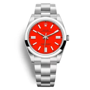 Đồng Hồ Rolex Oyster Perpetual 41mm 124300-0007 Mặt Số Màu Cam Dây Đeo Oyster