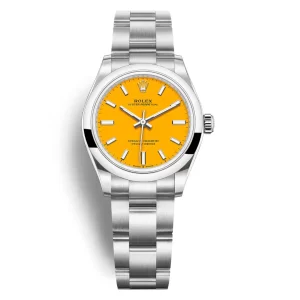 Đồng Hồ Rolex Oyster Perpetual 31mm 277200-0005 Mặt Số Màu Vàng Dây Đeo Oyster