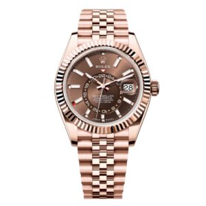 Đồng Hồ Rolex Sky-Dweller Everose Gold 42mm 336935-0006 Mặt Số Chocolate Dây Đeo Jubilee Vàng Hồng