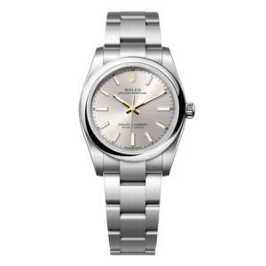 Đồng hồ Rolex Oyster Perpetual 34mm M124200-0001 Mặt Số Bạc Dây Đeo Oyster