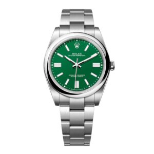 Đồng hồ Rolex Oyster Perpetual 41mm M124300-0005 Mặt Số Xanh Xanh Lá Dây Đeo Oyster