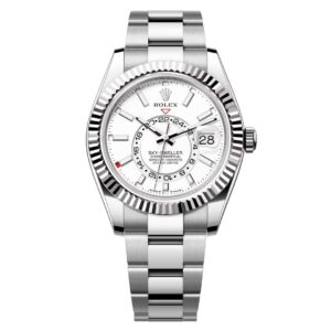 Đồng Hồ Rolex Sky-Dweller 42mm M336934-0003 Mặt Số Màu Trắng Dây Đeo Oyster Vàng Trắng