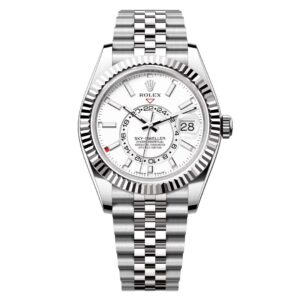 Đồng Hồ Rolex Sky-Dweller 42mm M336934-0004 Mặt Số Màu Trắng Dây Đeo Jubilee Vàng Trắng