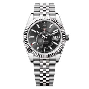 Đồng Hồ Rolex Sky-Dweller 42mm M336934-0008 Mặt Số Màu Đen Sáng Dây Đeo Jubilee Vàng Trắng