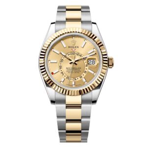 Đồng Hồ Rolex Sky-Dweller 42mm M336933-0001 Mặt Số Champagne Dây Đeo Oyster Vàng Vàng