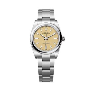 Đồng hồ Rolex Oyster Perpetual 34mm M124200-0007 Mặt Số Màu Vàng Be Dây Đeo Oyster