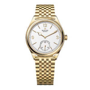 Đồng Hồ Rolex Perpetual 1908 39mm 52508-0008 Mặt Số Màu Trắng Dây Đeo Settimo Vàng Vàng
