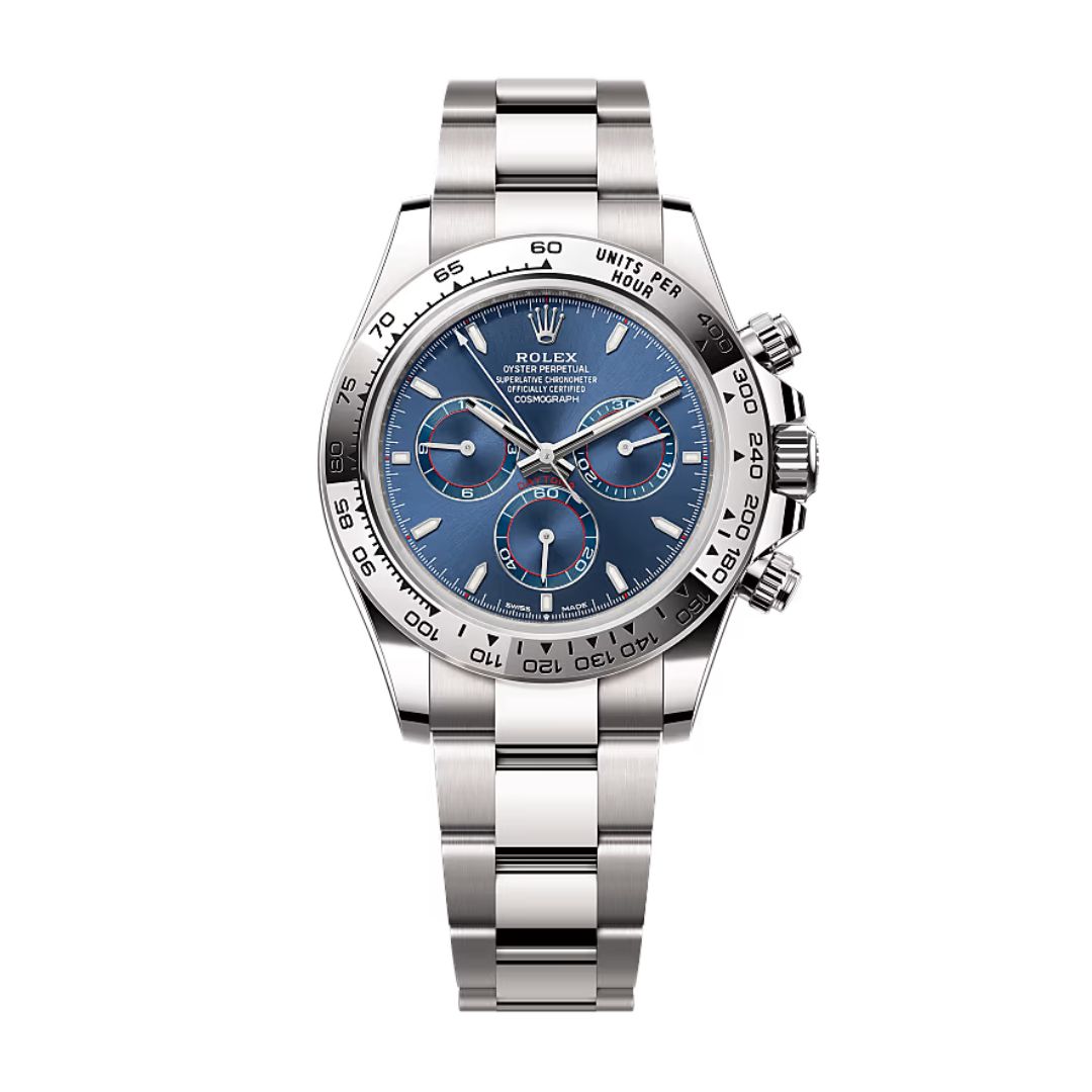 Đồng Hồ Rolex Cosmograph Daytona 40mm 126509-0005 Mặt Số Xanh Sáng Dây Đeo Oyster Vàng Trắng