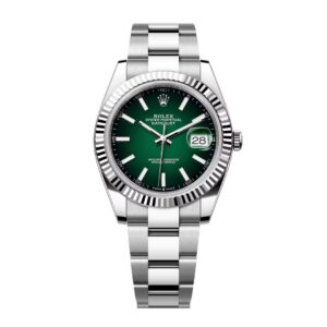 Đồng Hồ Rolex Datejust 41mm 126334-0033 Mặt Số Ombre Green Cọc Dạ Quang Dây Đeo Oyster