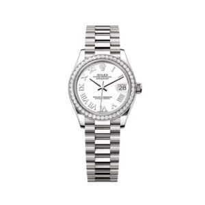 Đồng Hồ Rolex Datejust 31mm 278289RBR-0007 Mặt Số Trắng Cọc Số La Mã Dây Đeo President Vàng Trắng