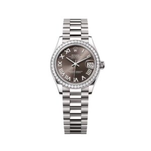 Đồng Hồ Rolex Datejust 31mm 278289RBR-0017 Mặt Số Xám Đậm Cọc Số La Mã Dây Đeo President Vàng Trắng