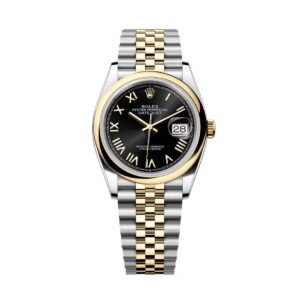 Đồng Hồ Rolex Datejust 36mm 126203-0055 Mặt Số Đen Cọc Dạ Quang Dây Đeo Jubilee Vàng Vàng