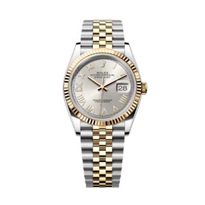 Đồng Hồ Rolex Datejust 36mm 126233-0051 Mặt Số Màu Trắng Bạc Cọc La Mã Dây Đeo Jubilee Thép Vàng Vàng