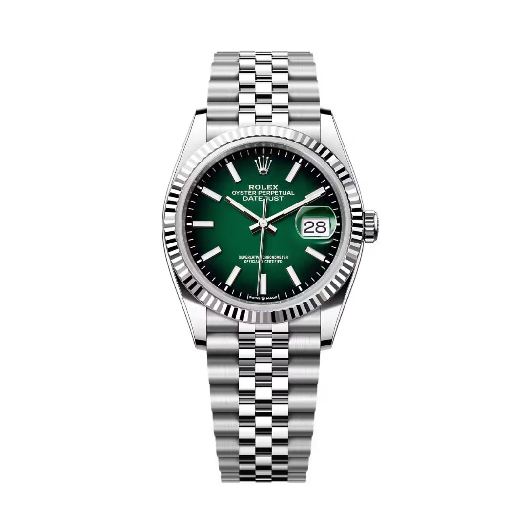 Đồng Hồ Rolex Datejust 36mm 126234-0059 Mặt Số Màu Xanh Ombre Cọc Dạ Quang Dây Đeo Jubilee