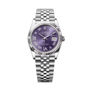 Đồng Hồ Rolex Datejust 36mm 126234-0063 Mặt Số Màu Tím Cọc La Mã Dây Đeo Jubilee