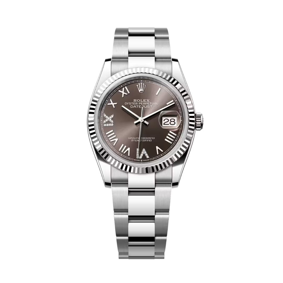 Đồng Hồ Rolex Datejust 36mm 126234-0072 Mặt Số Xám Đậm Cọc La Mã Dây Đeo Oyster