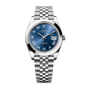 Đồng Hồ Rolex Datejust 41mm 126300-0030 Mặt Số Xanh Sáng Cọc Số La Mã Dây Đeo Jubilee