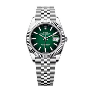 Đồng Hồ Rolex Datejust 41mm 126334-0034 Mặt Số Ombre Green Cọc Dạ Quang Dây Đeo Jubilee
