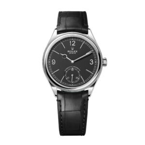 Đồng Hồ Rolex Perpetual 1908 39mm 52509-0002 Mặt Số Màu Đen Dây Da Cá Sấu