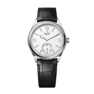 Đồng Hồ Rolex Perpetual 1908 39mm 52509-0005 Mặt Số Màu Trắng Dây Da Cá Sấu