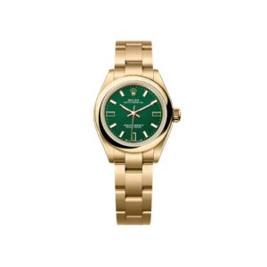 Đồng hồ Rolex Oyster Perpetual 28mm M276208-0002 Mặt Số Xanh Lục Cọc Số Đá Tự Nhiên Dây Đeo Oyster Vàng Vàng