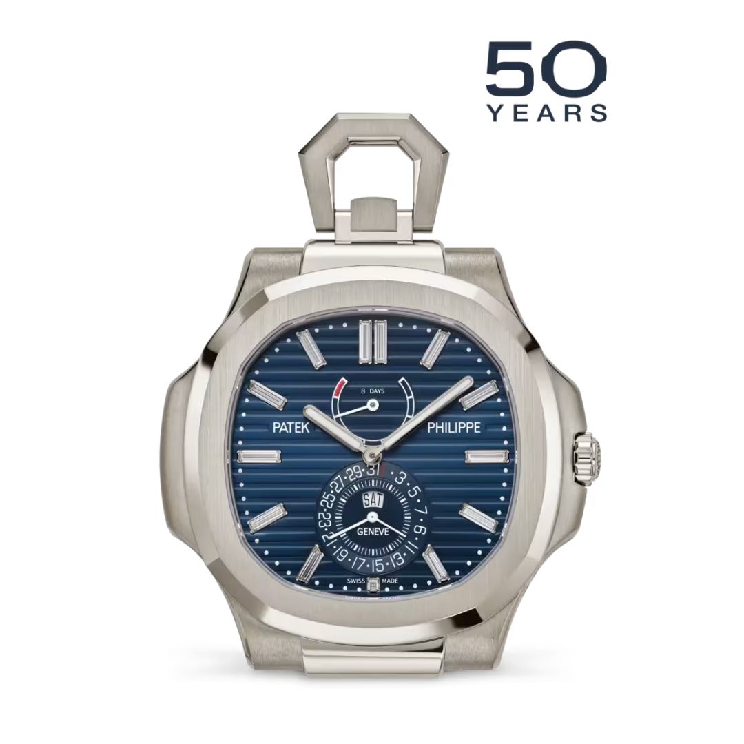 Đồng Hồ Patek Philippe A Nautilus Desk Clock Blue 50.65mm - 958G-001