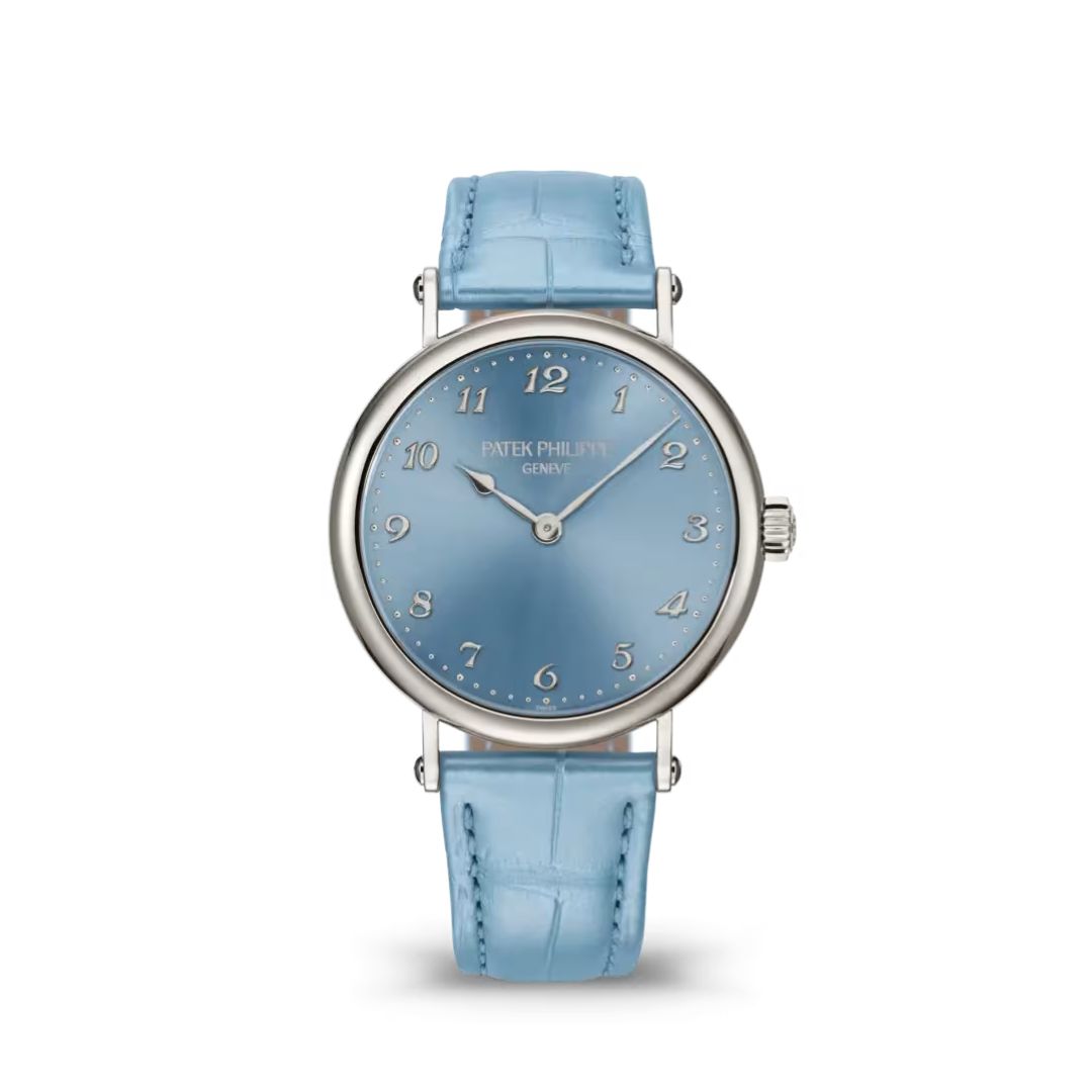 Đồng Hồ Patek Philippe Calatrava 34.6mm Sunburst Ice Blue White Gold - 7200/50G-012