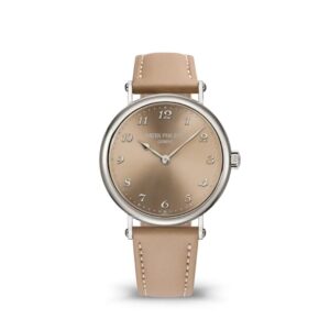 Đồng Hồ Patek Philippe Calatrava 34.6mm Sunburst Sand Beige White Gold - 7200/50G-001
