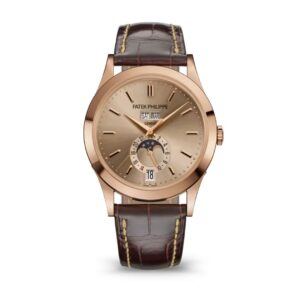 Đồng Hồ Patek Philippe Complications 38.5mm Annual Calendar Moon Phases Sunburst Sand Beige Rose Gold - 5396R-016