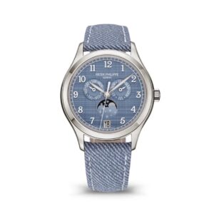 Đồng Hồ Patek Philippe Complications 38mm Annual Calendar Moon Phases Blue Gray White Gold - 4946G-001