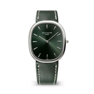 Đồng hồ Patek Philippe Golden Ellipse Sunburst Olive Green White Gold 34.5x39.5mm - 5738G-001