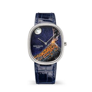 Đồng hồ Patek Philippe Golden Ellipse Wristwatch With Dial In Cloisonné And Paillonné Enamel Enriched With Miniature Painting On Enamel 34.5 x 39.5mm - 5738/50G-044 Fuego Volcano