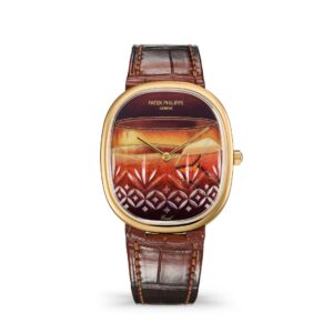 Đồng hồ Patek Philippe Golden Ellipse Wristwatch With Dial In Cloisonné Enamel And Hand-Engraved Sapphire Crystal 34.5 x 39.5mm - 5738/50J-012 On the Rocks