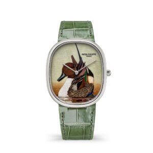 Đồng hồ Patek Philippe Golden Ellipse Wristwatch With Dial In Wood Marquetry 34.5 x 39.5mm - 5738/50G-047 Northern Pintail