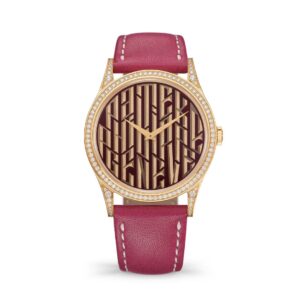 Đồng hồ Patek Philippe Calatrava Wristwatch With Dial In Champlevé Enamel And Hand-Engraving 38mm - 5077/100R-068 Pink Typography