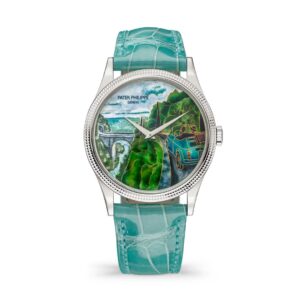Đồng hồ Patek Philippe Calatrava Wristwatch With Dial In Cloisonné Eenamel Enriched With Miniature Painting On Enamel 38mm - 5177G-053 Amalfi Escapade