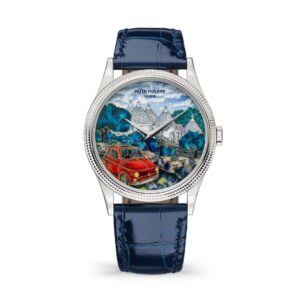 Đồng hồ Patek Philippe Calatrava Wristwatch With Dial In Cloisonné Enamel Enriched With Miniature Painting On Enamel 38mm - 5177G-054 A Trip to Puglia