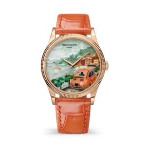 Đồng hồ Patek Philippe Calatrava Wristwatch With Dial In Cloisonné Enamel Enriched With Miniature Painting On Enamel 38mm - 5177R-011 Arrival in Como