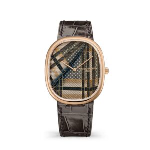 Đồng hồ Patek Philippe Golden Ellipse Wristwatch With Dial In Cloisonné And Flinqué Enamel 34.5 x 39.5mm - 5738/50R-022 Beige Tartan