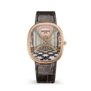 Đồng hồ Patek Philippe Golden Ellipse Wristwatch With Dial In Cloisonné Enamel Enriched With Miniature Painting On Enamel 34.5 x 39.5mm - 5738/50R-027 The Great Gallery