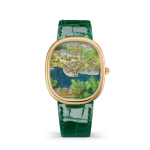 Đồng hồ Patek Philippe Golden Ellipse wristwatch With Dial In Miniature Painting On Enamel And Hand-Engraving 34.5 x 39.5mm - 5738/50J-016 Boats In The Port